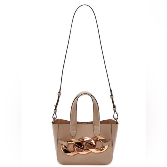 JW ANDERSON NEW Mini Chain Leather Tote Taupe - Picture 14 of 14